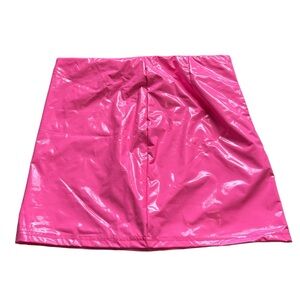 SHEIN pink plastic skirt